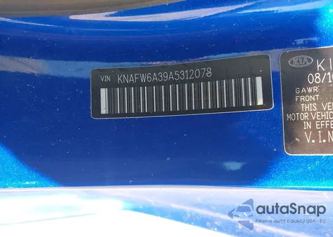 2010 Kia Forte Koup Sx z USA, uszkodzony, nr VIN KNAFW6A39A5312078